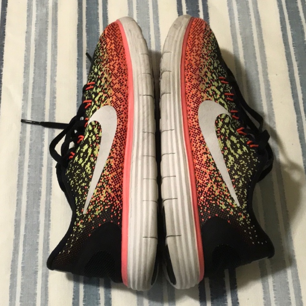 nike free run distance wolf grey/black -green atomic orange. 8.5. See photos - Picture 4 of 12